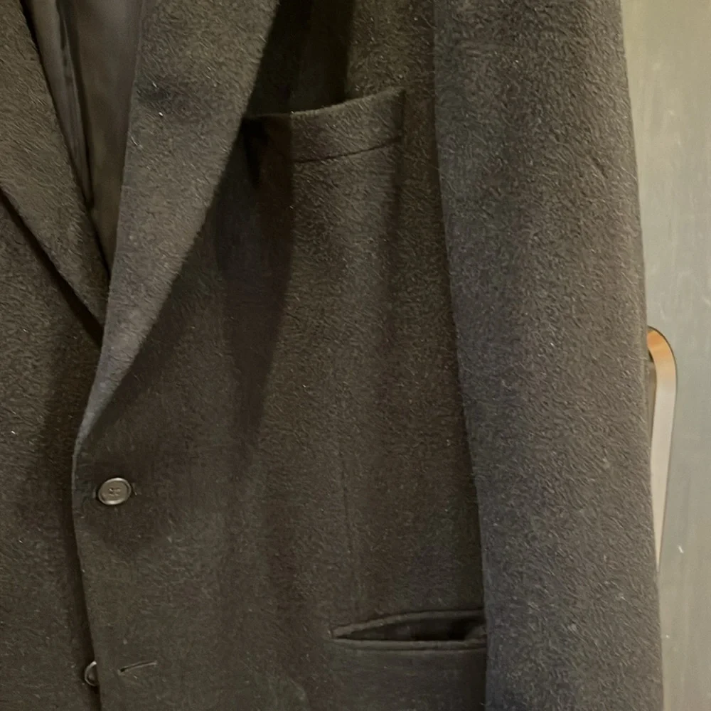 📕🥑Jos. A Bank Tailored Fit camel hair sports coat blazer black 48L